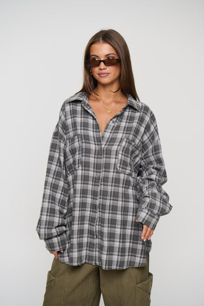 Clarity Shirt Slate Plaid