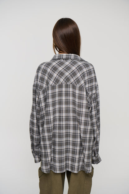 Clarity Shirt Slate Plaid