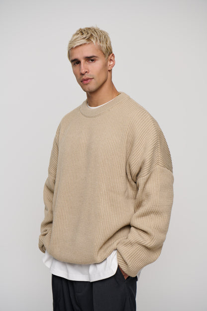 Drop Sleeve Heavy Knit Oat
