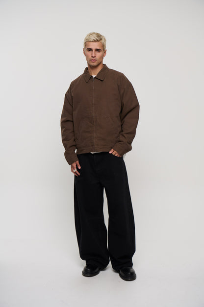 Collar Lined Jacket Dark Brown