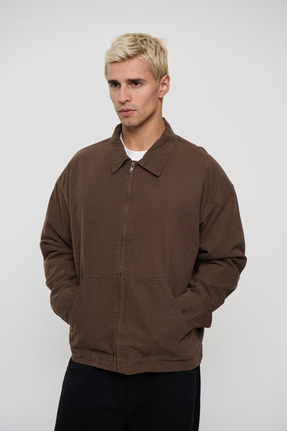 Collar Lined Jacket Dark Brown