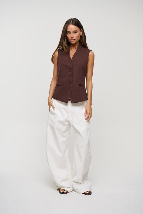 Angeline Vest Chocolate