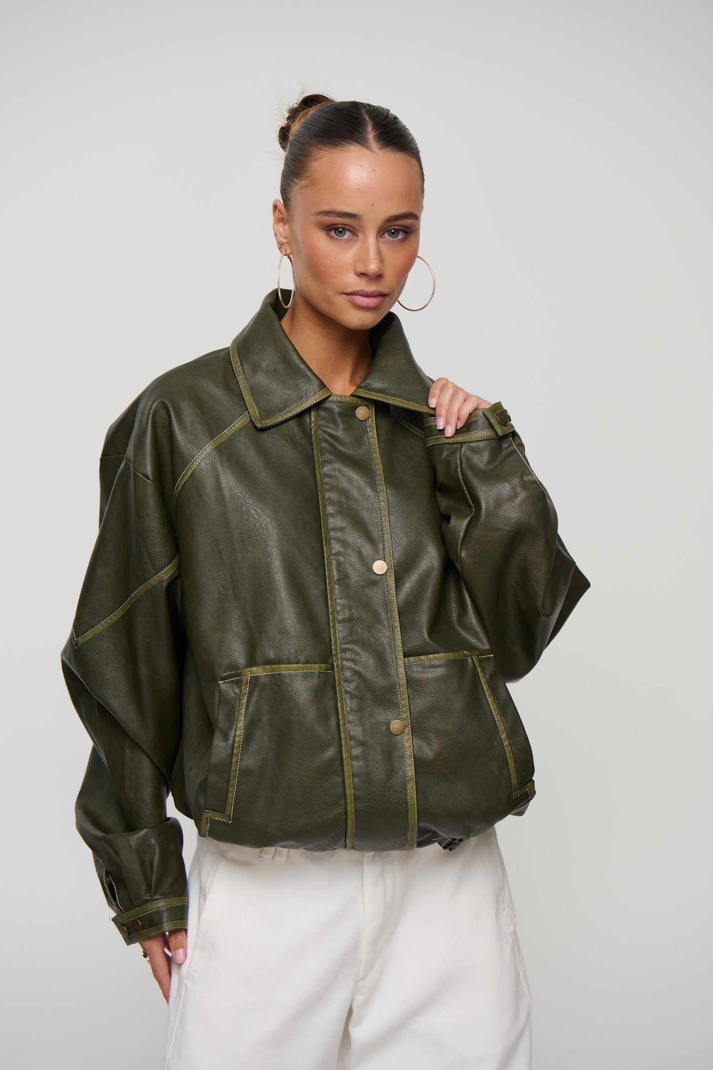 Jorja Bomber Jacket Army