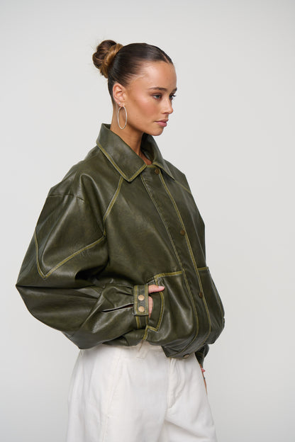 Jorja Bomber Jacket Army