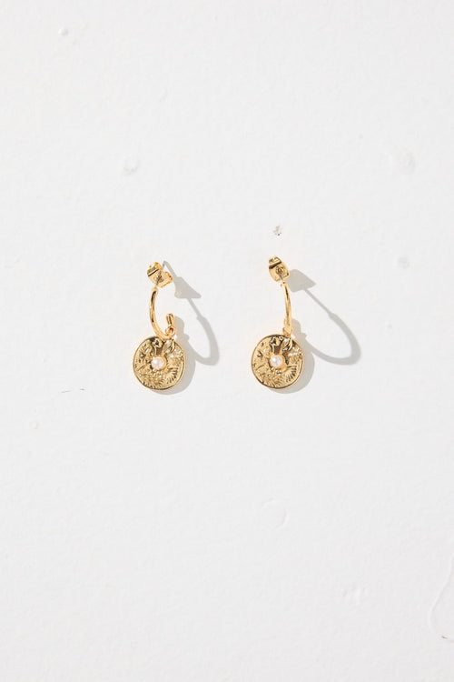 Baroque Pearl Earrings Gold