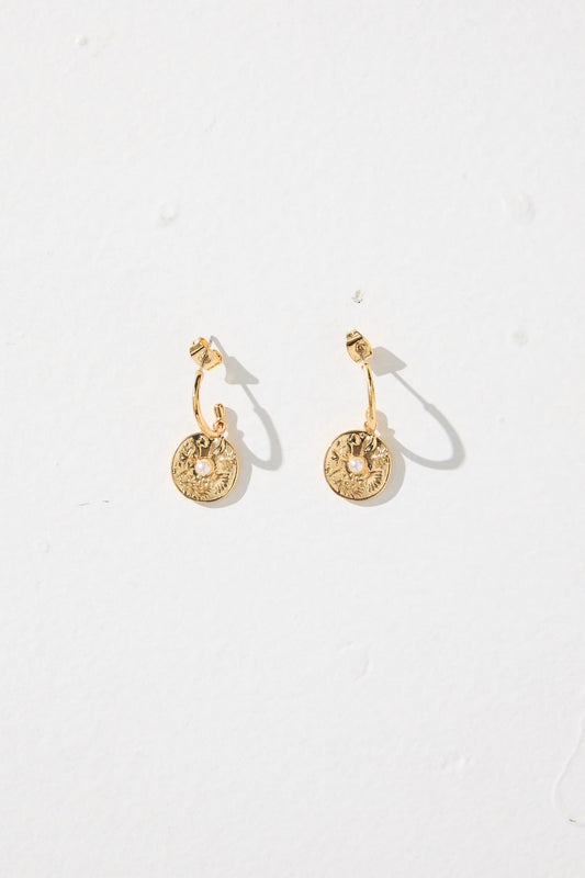 Baroque Pearl Earrings Gold
