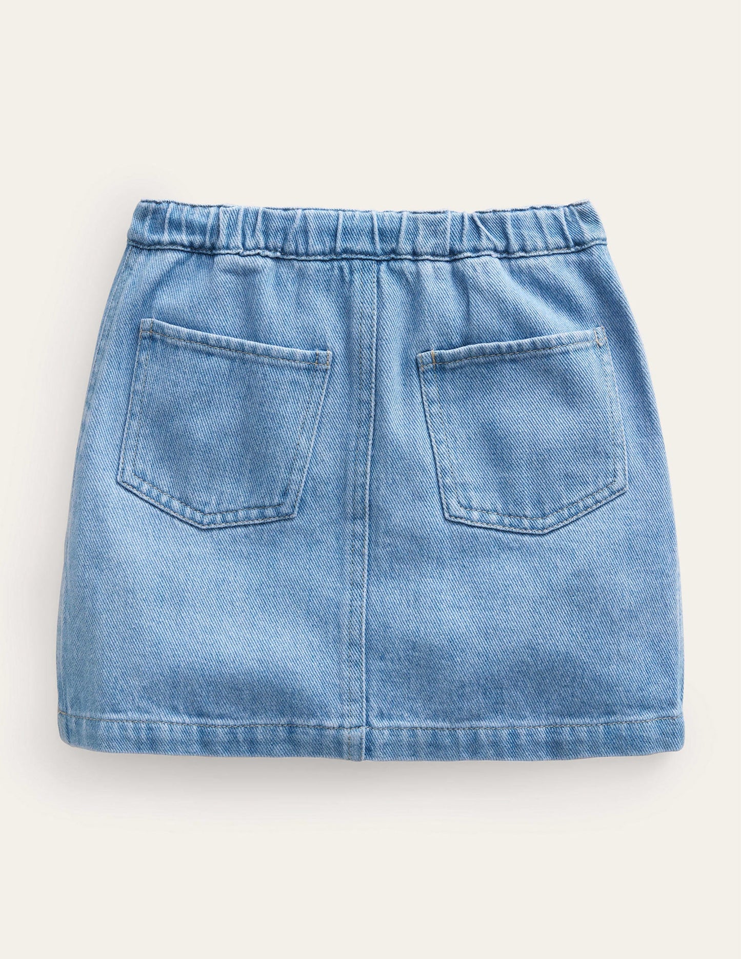 A-Line Mini Skirt-Light Denim Wash