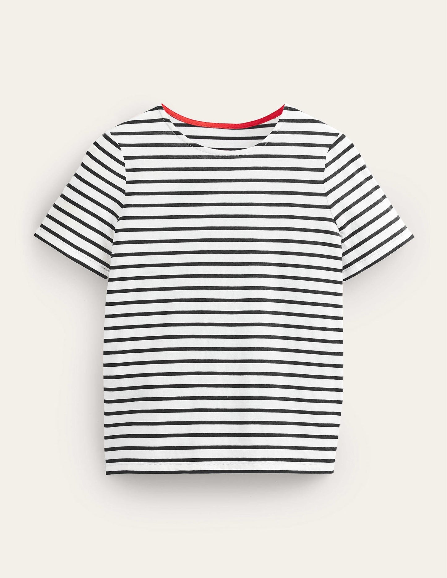 Bea Short Sleeve Breton-Ivory, Black