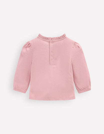 Appliqué T-shirt-Vintage Pink Seasonal Animals