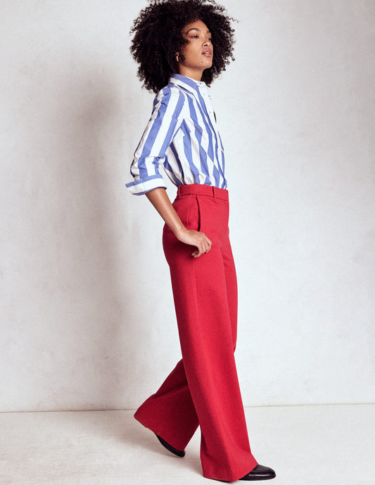 Belgravia Ponte Pants-Carmine Red