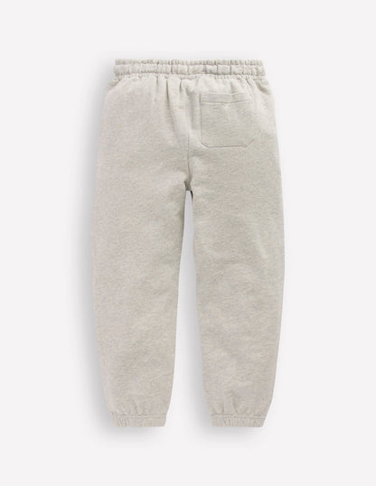 Badge Sweatpants-Grey Space