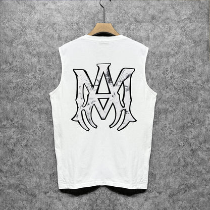Amiri tank top mottled spider print