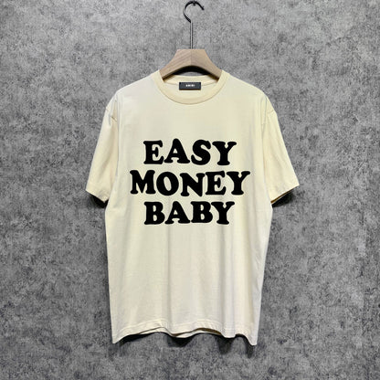 Amiri t shirts letterprinting short sleeves