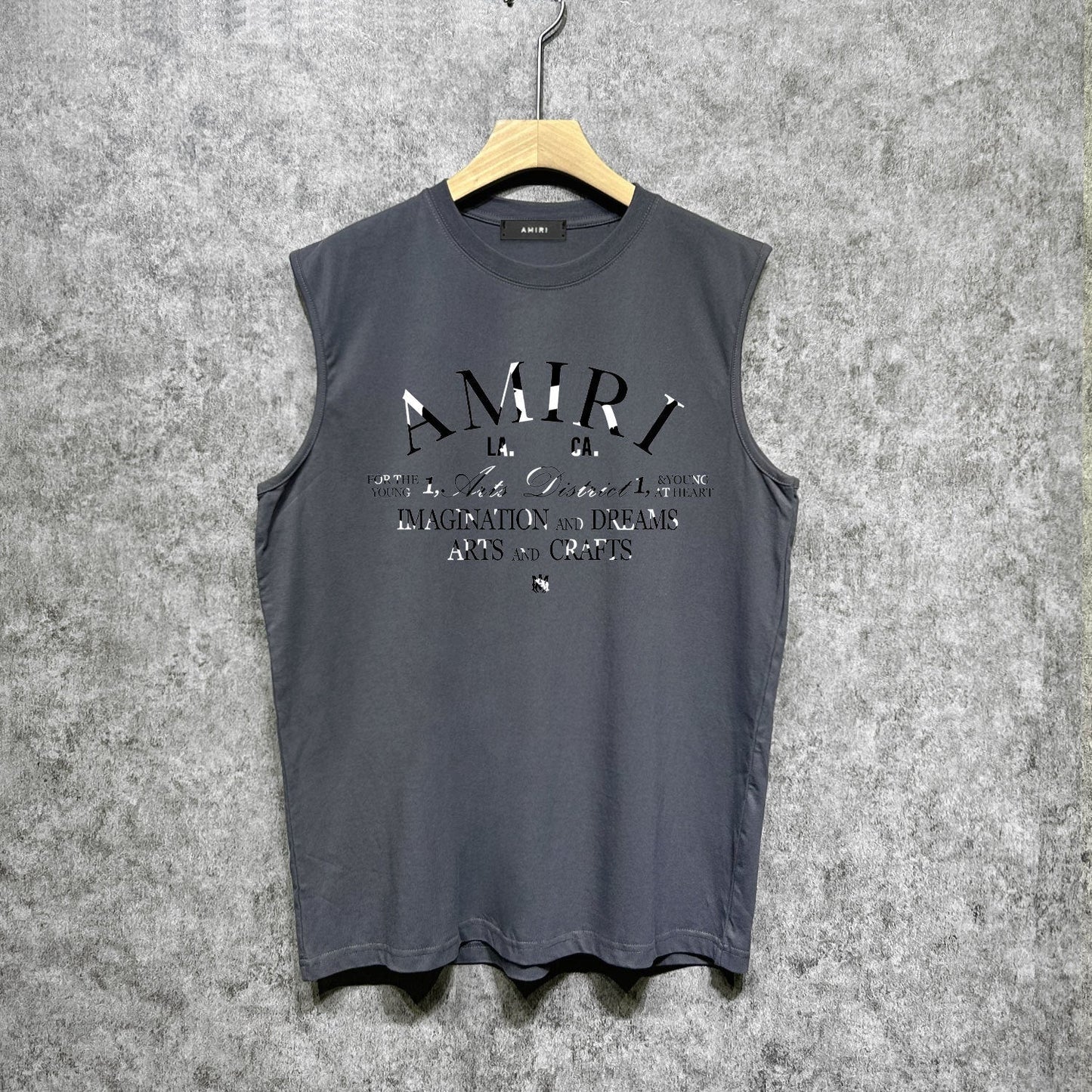 Amiri tank top damaged little spider print