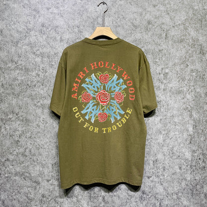 Amiri t shirts floral print short sleeve