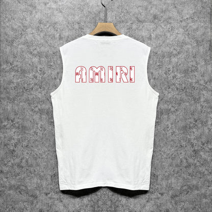 Amiri tank top cashew flower large simple logo printing