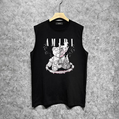 Amiri tank top teddy bear printing