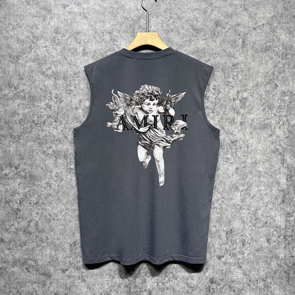 Amiri tank top angel sketch printing