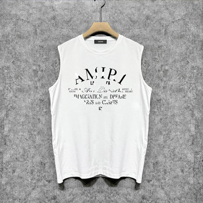 Amiri tank top damaged little spider print