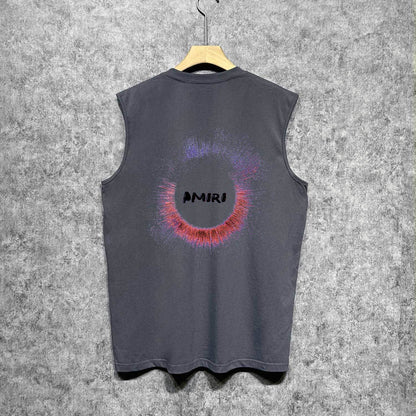 Amiri tank top splash color ring printing