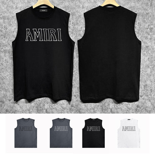 Amiri tank top bevel cut letterprinting