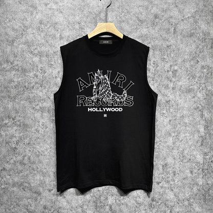 Amiri tank top big bad wolf letterprinting