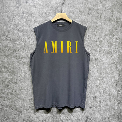 Amiri tank top gradient simple letter printing