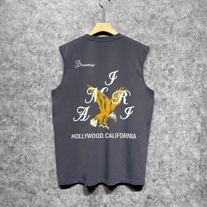 Amiri tank top hollywood eagle printing