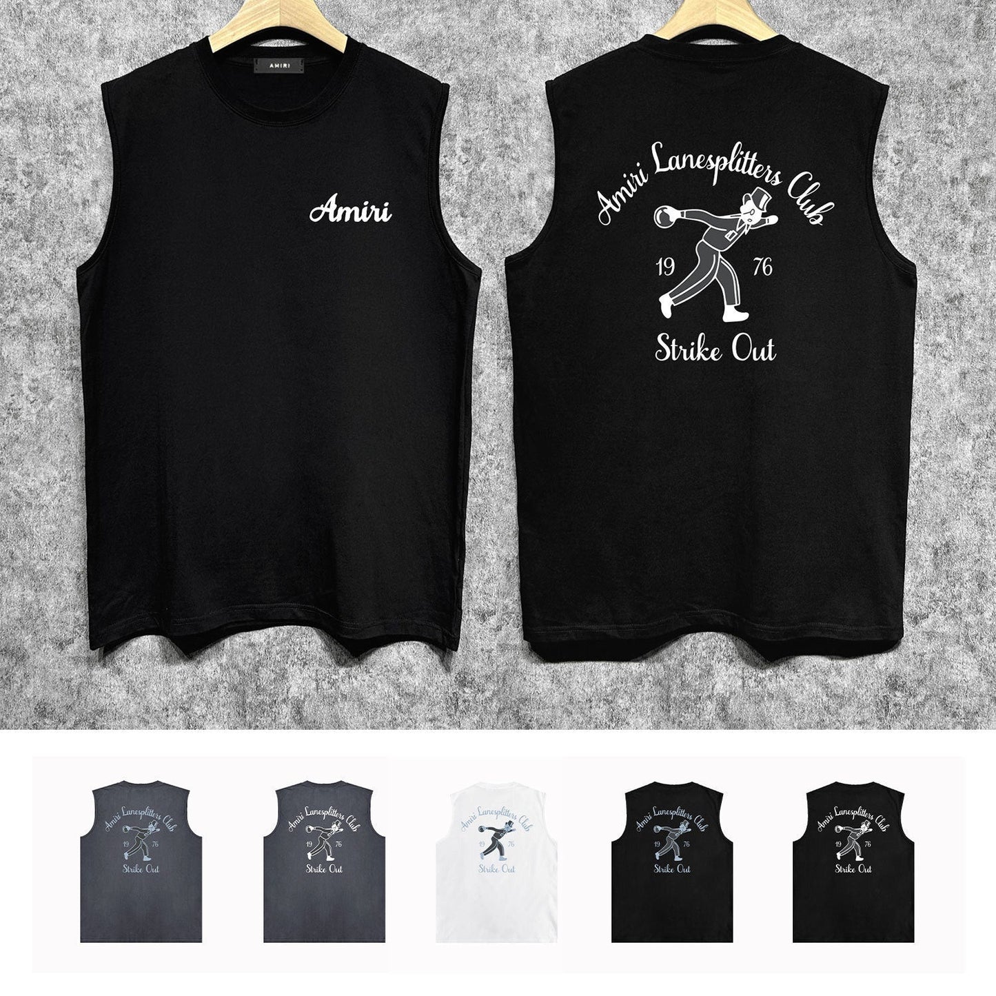 Amiri tank top bowling print