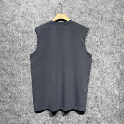 Amiri tank top gray gradient letterprinting