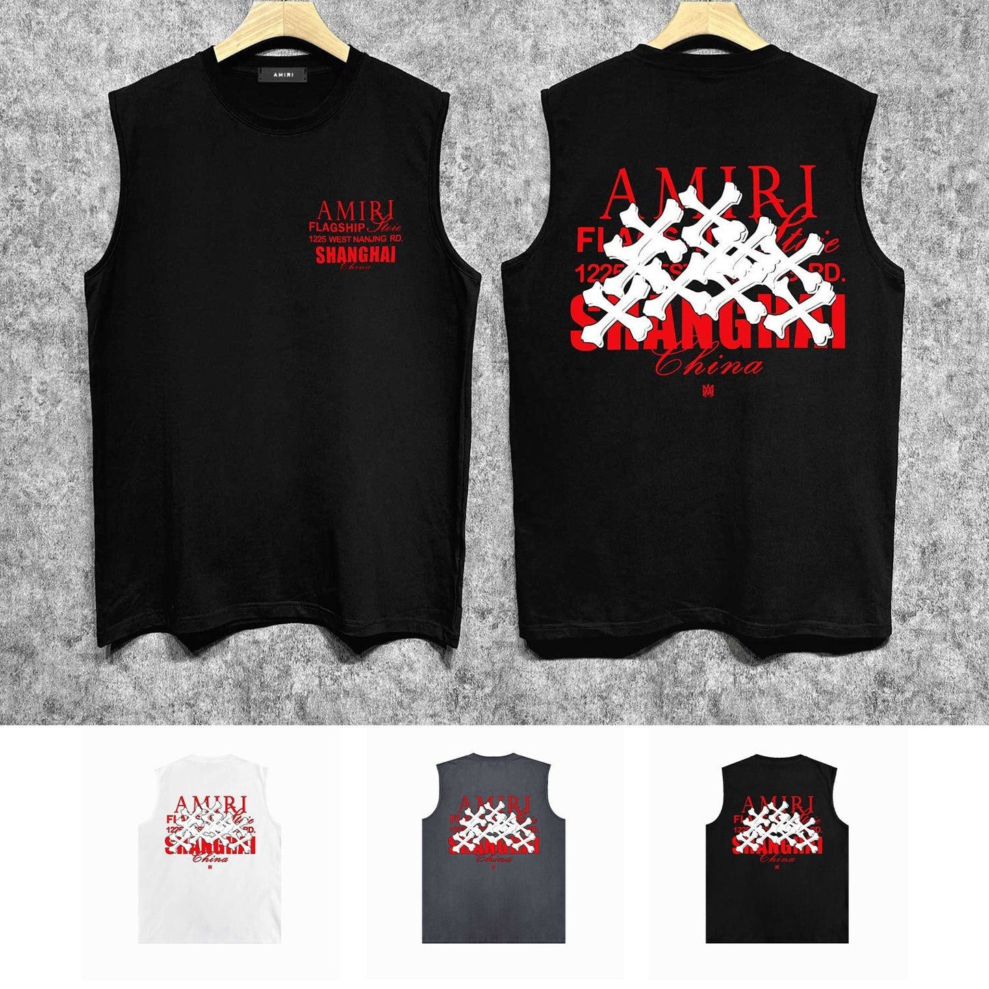 Amiri tank top bone print