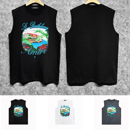 Amiri tank top villa printing