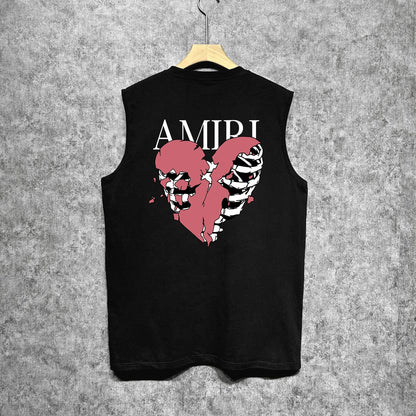 Amiri tank top broken heart print