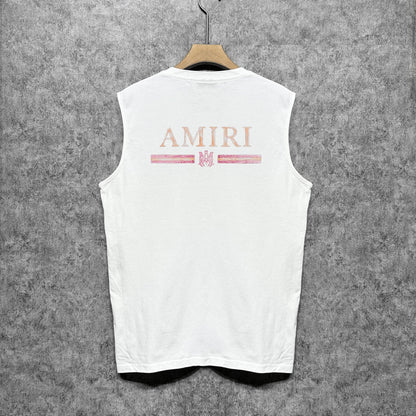 Amiri tank top with crayon horizontal stripes printing