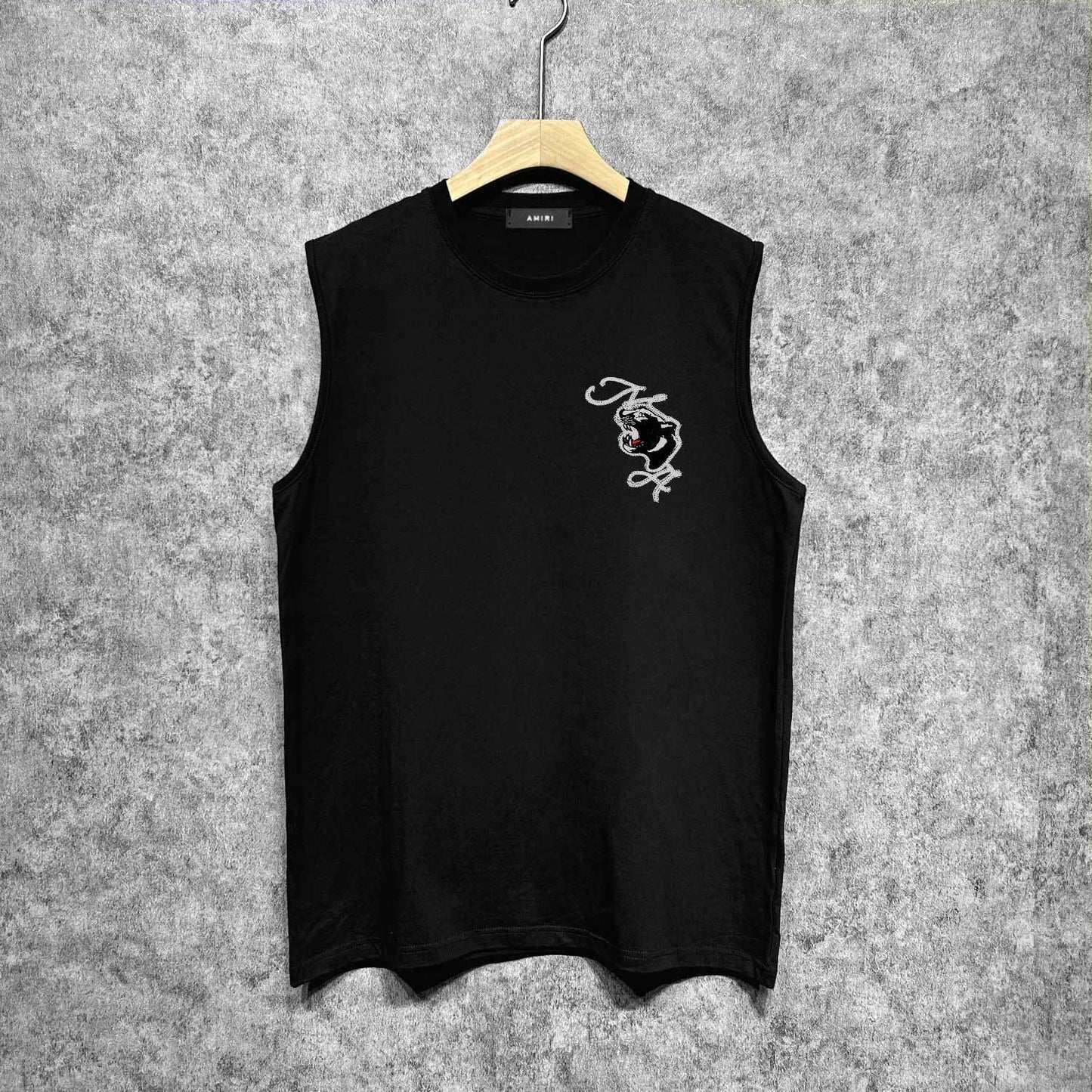 Amiri tank top black panther print