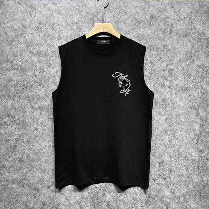 Amiri tank top black panther print