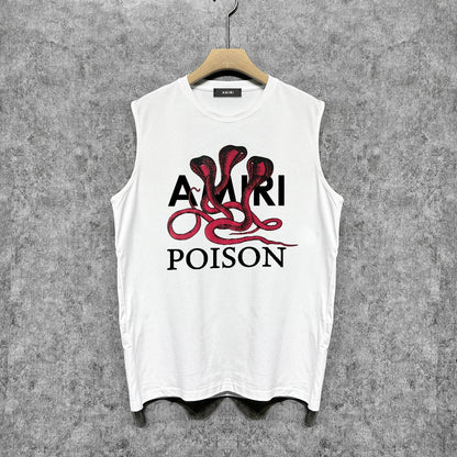 Amiri tank top cobra printing