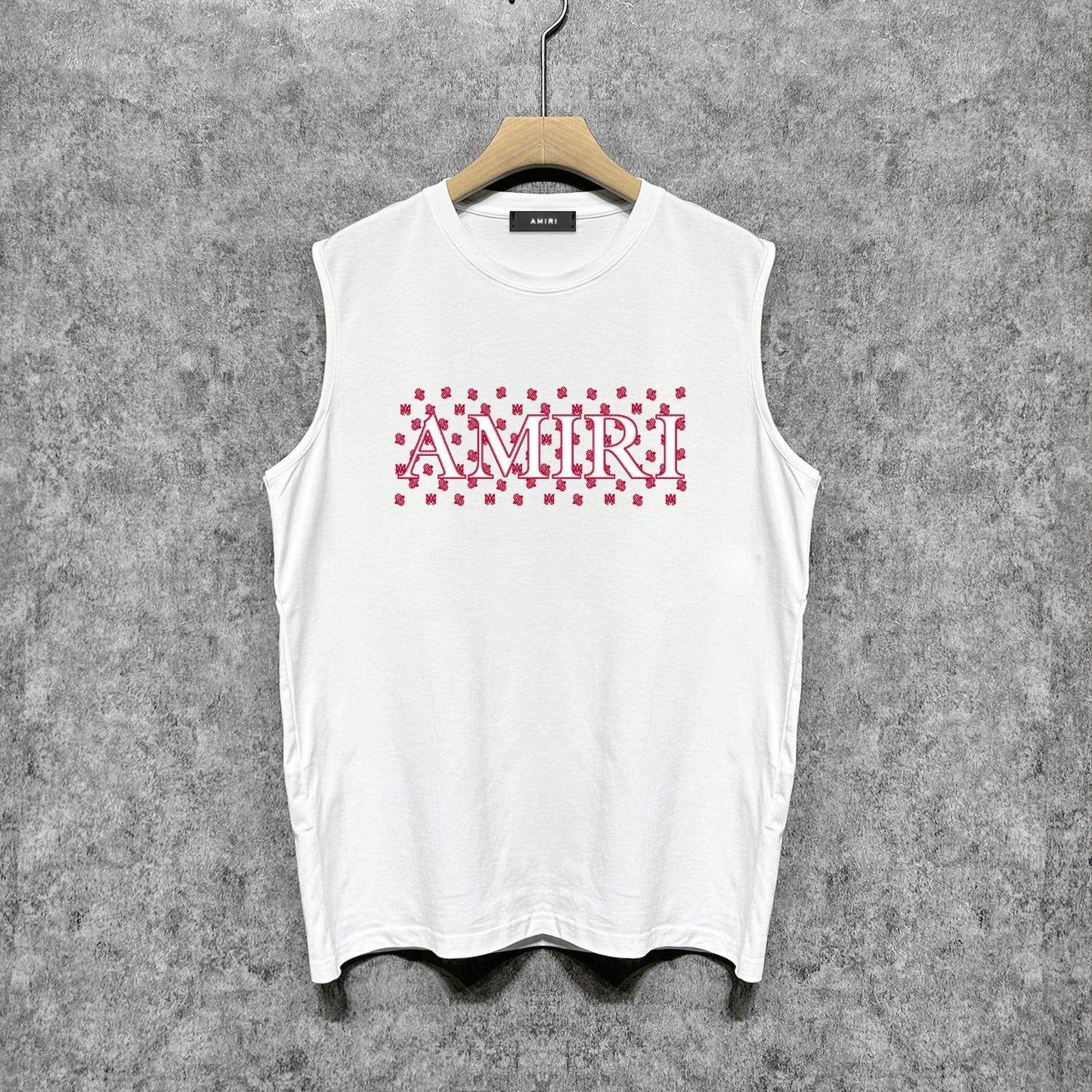 Amiri tank top cashew flower spider letterprinting
