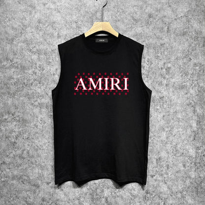 Amiri tank top cashew flower spider letterprinting
