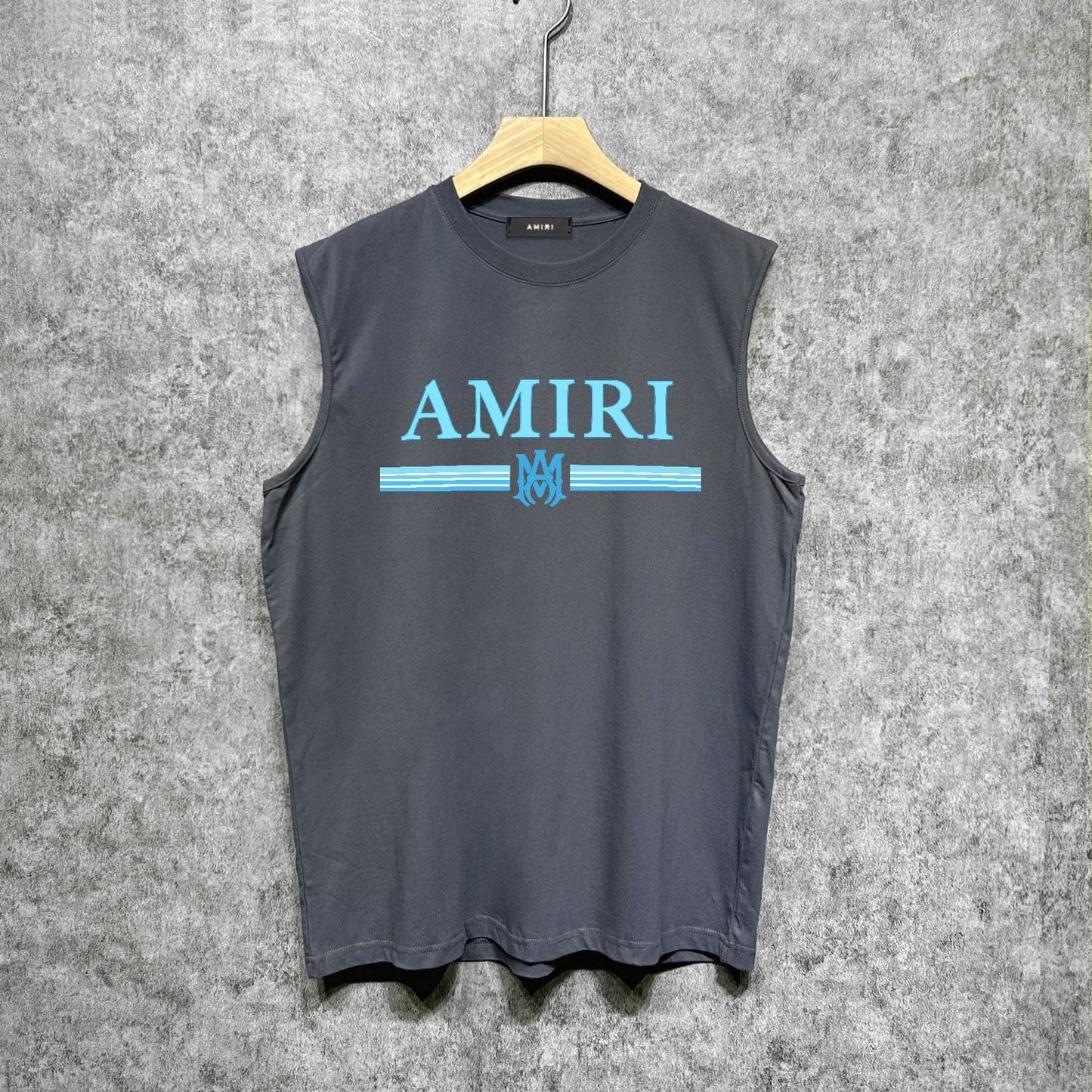 Amiri tank top colorfulletter horizontal stripprinting