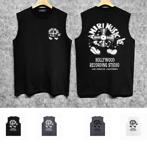 Amiri tank top note fan printing