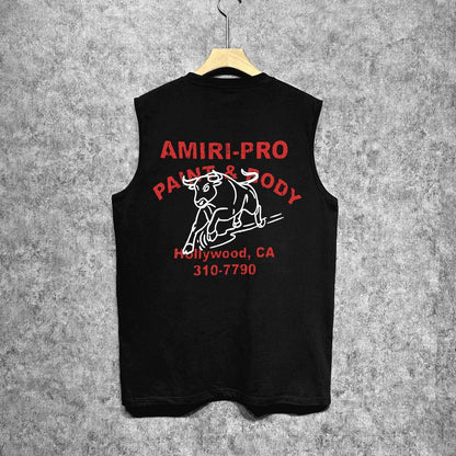 Amiri tank top bull printing