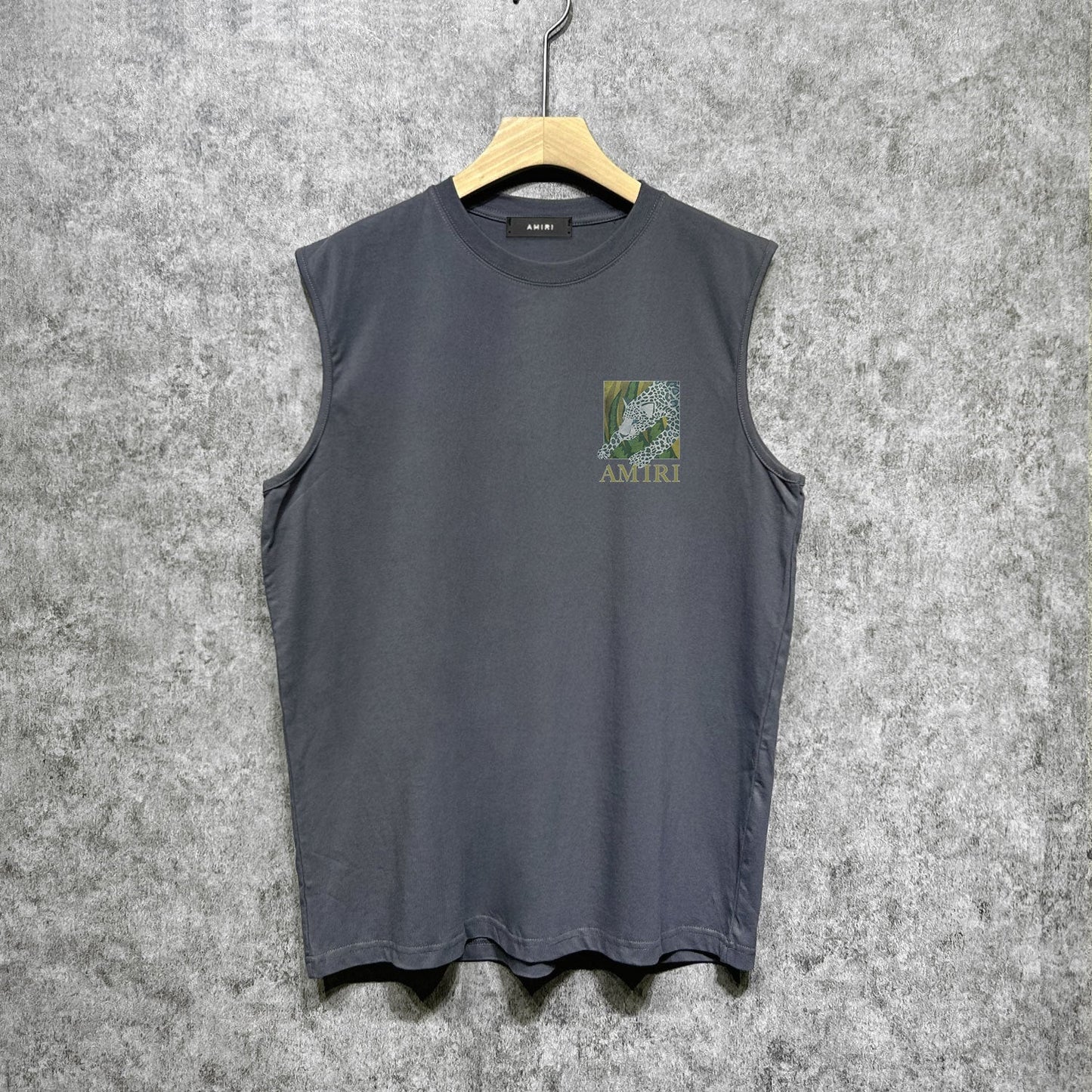 Amiri tank top black panther print