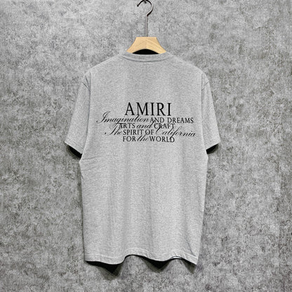 Amiri t shirts hollywood artistic font print short sleeve tee