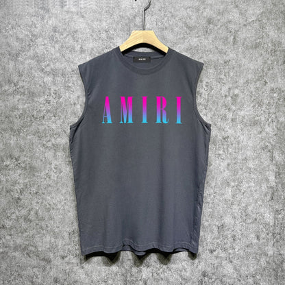 Amiri tank top gradient simple letter printing