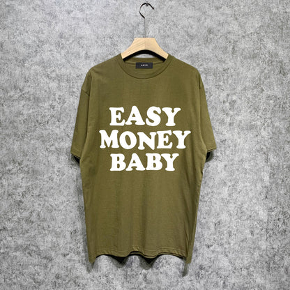 Amiri t shirts letterprinting short sleeves