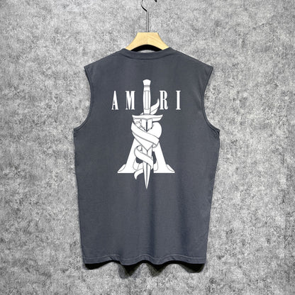 Amiri tank top sword printing
