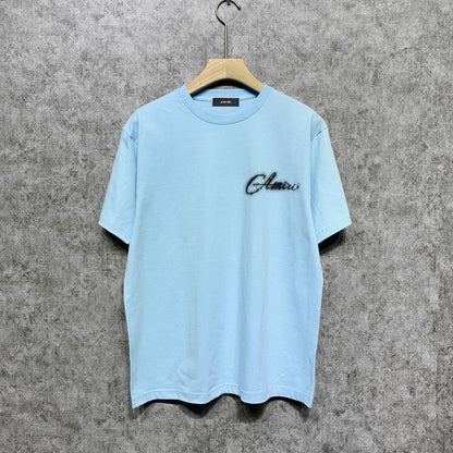 Amiri t shirts gypsophila printing short sleeve