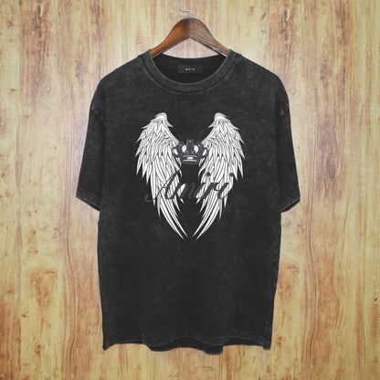 Amiri Washed Distressed T Shirt Printed Trendy Pure Cotton