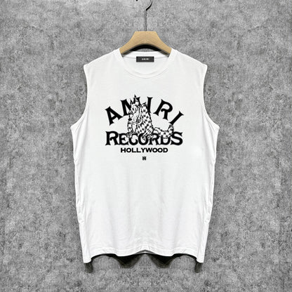 Amiri tank top big bad wolf letterprinting